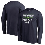 Seattle Seahawks Pro Line by Fanatics Branded 2016 NFC West Division Champions Edged Long Sleeve T-Shirt College Navy