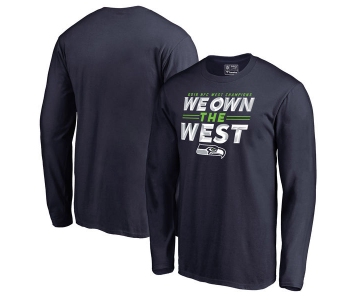 Seattle Seahawks Pro Line by Fanatics Branded 2016 NFC West Division Champions Edged Long Sleeve T-Shirt College Navy