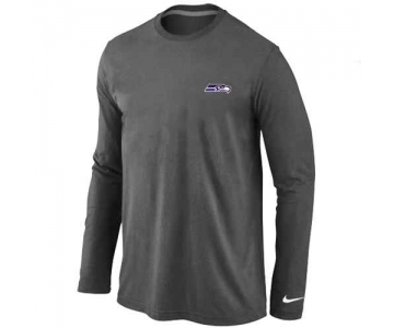 Seattle Seahawks Sideline Legend Authentic Logo Long Sleeve T-Shirt D.Grey