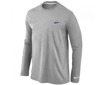 Seattle Seahawks Sideline Legend Authentic Logo Long Sleeve T-Shirt Grey