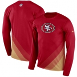 Men's San Francisco 49ers Nike Scarlet Sideline Legend Prism Performance Long Sleeve T-Shirt