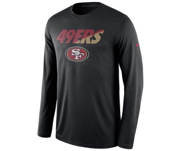 Nike 49ers Black Team Logo Men's Long Sleeve T Shirt