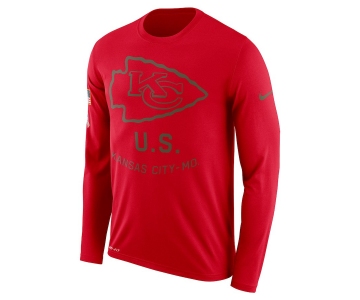 San Francisco 49ers Nike Salute To Service Sideline Legend Performance Long Sleeve T-Shirt Scarlet