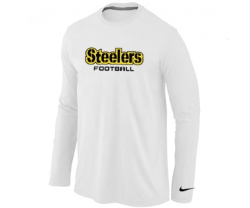 Nike Pittsburgh Steelers Authentic font Long Sleeve T-Shirt White