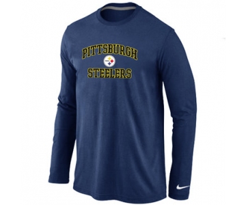 Nike Pittsburgh Steelers Heart & Soul Long Sleeve T-Shirt D.Blue