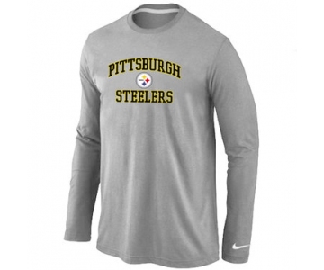 Nike Pittsburgh Steelers Heart & Soul Long Sleeve T-Shirt Grey