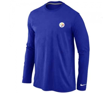 Pittsburgh Steelers Sideline Legend Authentic Logo Long Sleeve T-Shirt Blue