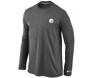 Pittsburgh Steelers Sideline Legend Authentic Logo Long Sleeve T-Shirt D.Grey