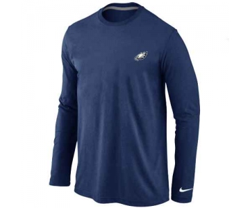 Philadelphia Eagles Logo Long Sleeve T-Shirt D.Blue