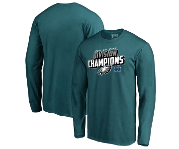 Philadelphia Eagles NFL Pro Line by Fanatics Branded 2017 NFC East Division Champions Long Sleeve T Shirt Midnight Green