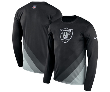 Men's Oakland Raiders Nike Black Sideline Legend Prism Performance Long Sleeve T-Shirt