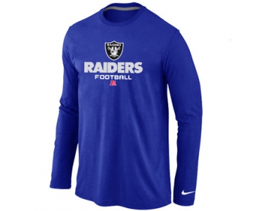 NIKE Oakland Raiders Critical Victory Long Sleeve T-Shirt Blue