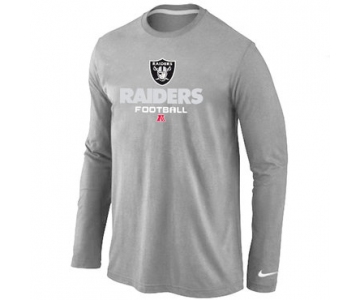 NIKE Oakland Raiders Critical Victory Long Sleeve T-Shirt Grey