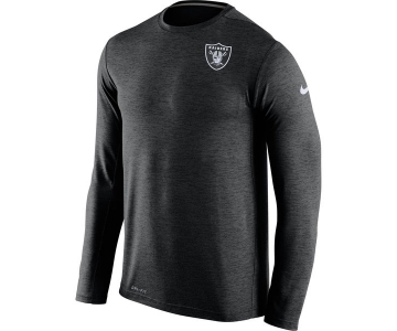 Nike Oakland Raiders Black Dri-Fit Touch Long Sleeve Performance Men's T-Shirt