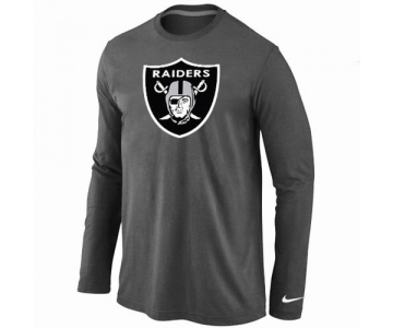 Nike Oakland Raiders Logo Long Sleeve T-Shirt D.Grey