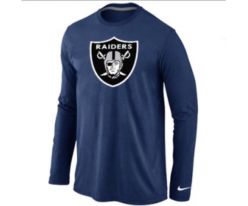 Nike Oakland Raiders Logo Long Sleeve T-Shirt Dark Blue