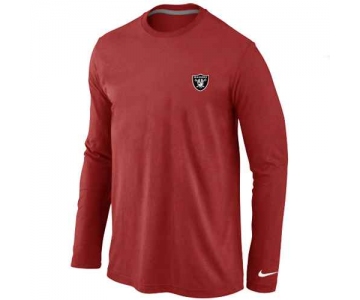 Oakland Raiders Logo Long Sleeve T-Shirt Red