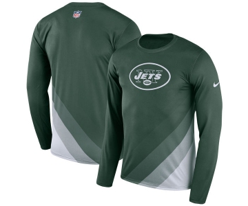 Men's New York Jets Nike Green Sideline Legend Prism Performance Long Sleeve T-Shirt