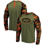 New York Jets Heathered Gray Camo NFL Pro Line by Fanatics Branded Long Sleeve T-Shirt