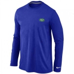 New York Jets Logo Long Sleeve T-Shirt Blue