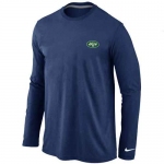 New York Jets Logo Long Sleeve T-Shirt D.Blue