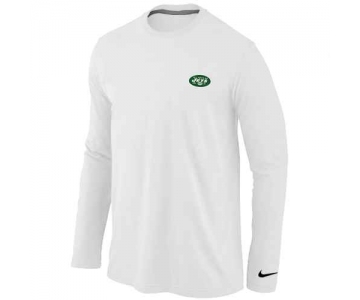 New York Jets Logo Long Sleeve T-Shirt White