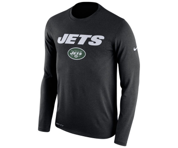 New York Jets Nike Legend Essential Lock Up Performance Long Sleeve T-Shirt Black