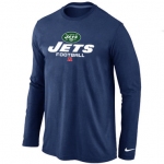 Nike New York Jets Critical Victory Long Sleeve T-Shirt D.Blue