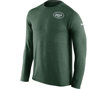 Nike New York Jets Green Dri-Fit Touch Long Sleeve Performance Men's T-Shirt