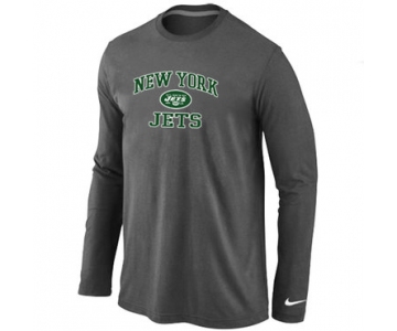 Nike New York Jets Heart & Soul Long Sleeve T-Shirt D.Grey