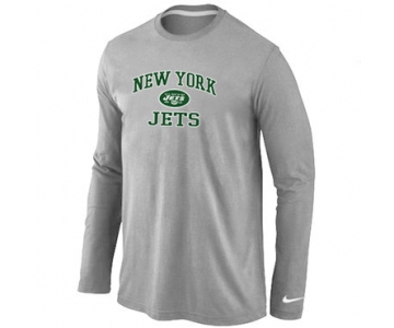 Nike New York Jets Heart & Soul Long Sleeve T-Shirt Grey