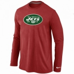 Nike New York Jets Logo Long Sleeve T-Shirt RED