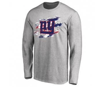 Men's New York Giants NFL Pro Line Ash True Colors Long Sleeve T-Shirt