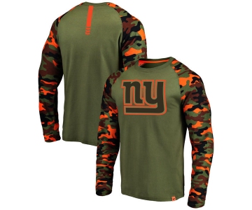 New York Giants Heathered Gray Camo NFL Pro Line by Fanatics Branded Long Sleeve T-Shirt