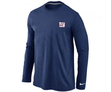 New York Giants Logo Long Sleeve T-Shirt D.Blue