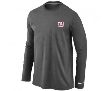 New York Giants Logo Long Sleeve T-Shirt D.Grey