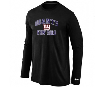 Nike New York Giants Heart & Soul Long Sleeve T-Shirt Black