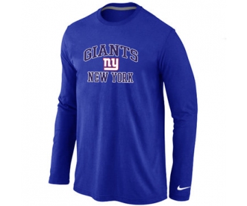 Nike New York Giants Heart & Soul Long Sleeve T-Shirt Blue