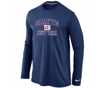 Nike New York Giants Heart & Soul Long Sleeve T-Shirt D.Blue