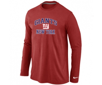 Nike New York Giants Heart & Soul Long Sleeve T-Shirt RED