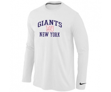 Nike New York Giants Heart & Soul Long Sleeve T-Shirt White