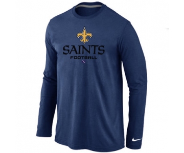 Nike New Orleans Saints Critical Victory Long Sleeve T-Shirt D.Blue