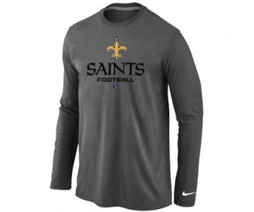 Nike New Orleans Saints Critical Victory Long Sleeve T-Shirt D.Grey