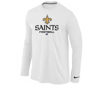 Nike New Orleans Saints Critical Victory Long Sleeve T-Shirt White