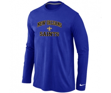 Nike New Orleans Saints Heart & Soul Long Sleeve T-Shirt Blue