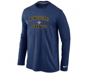 Nike New Orleans Saints Heart & Soul Long Sleeve T-Shirt D.Blue