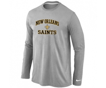 Nike New Orleans Saints Heart & Soul Long Sleeve T-Shirt Grey