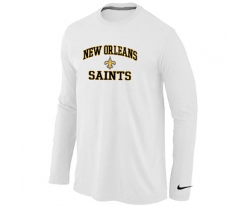 Nike New Orleans Saints Heart & Soul Long Sleeve T-Shirt White