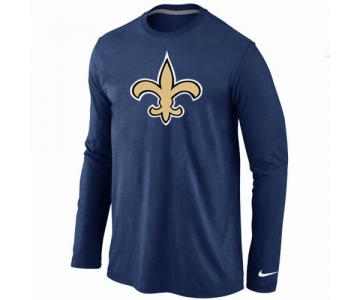 Nike New Orleans Saints Logo Long Sleeve T-Shirt D.Blue