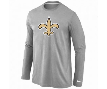 Nike New Orleans Saints Logo Long Sleeve T-Shirt Grey